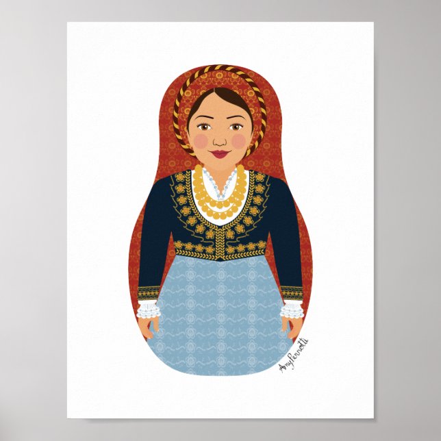 Poster Cartaz de Matryoshka Grega (Frente)