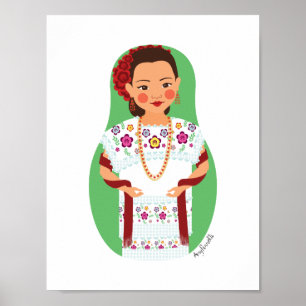 Poster Cartaz de Matryoshka Mexicana, Yucatan