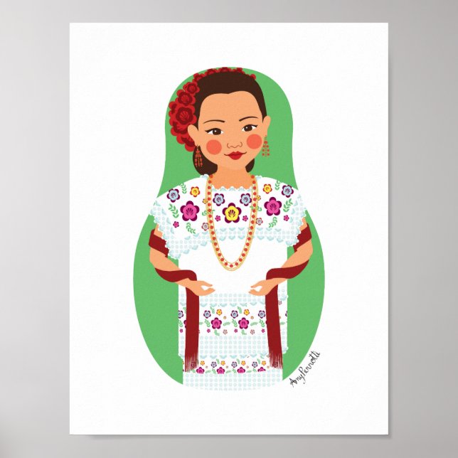 Poster Cartaz de Matryoshka Mexicana, Yucatan (Frente)