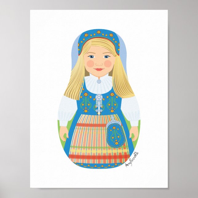 Poster Cartaz de Matryoshka Norueguesa (Frente)
