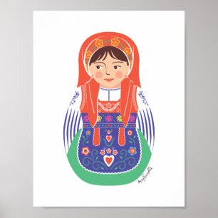 Poster Cartaz de Matryoshka Portuguesa
