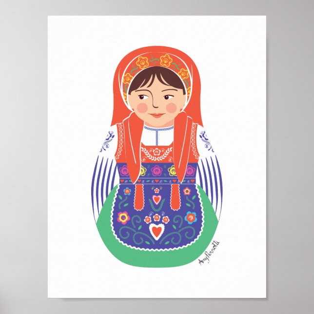 Poster Cartaz de Matryoshka Portuguesa (Frente)