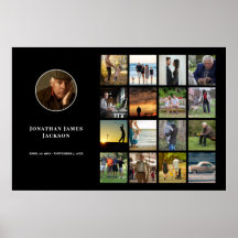 Cartaz de memorial de foto de paisagem de funeral 