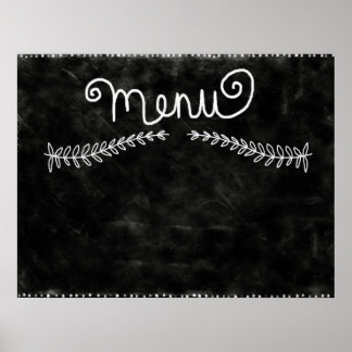 Poster Cartaz de Menu