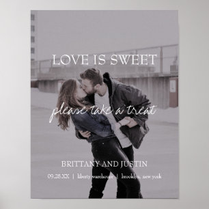 Poster Cartaz de Mesa Brittany Photo Wedding Dessert Swee