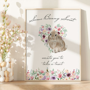 Poster Cartaz de mesa para lembrancinha de chá de bebê do