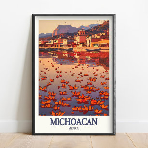 Poster Cartaz de Michoacán - Arte de Michoacán - Mariposa