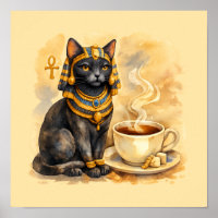 Cartaz de Mitologia do Gato Egípcio Antigo Bastet