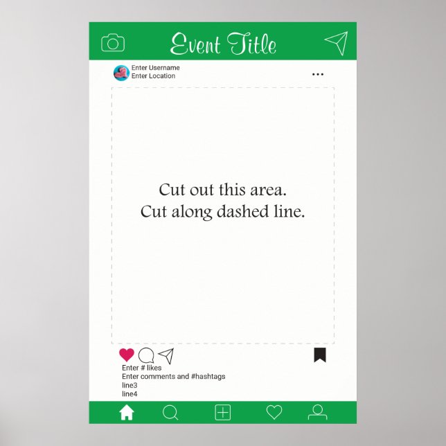 Pôster Cartaz de Moldura para Props de Cabine de Fotos Ve (Frente)