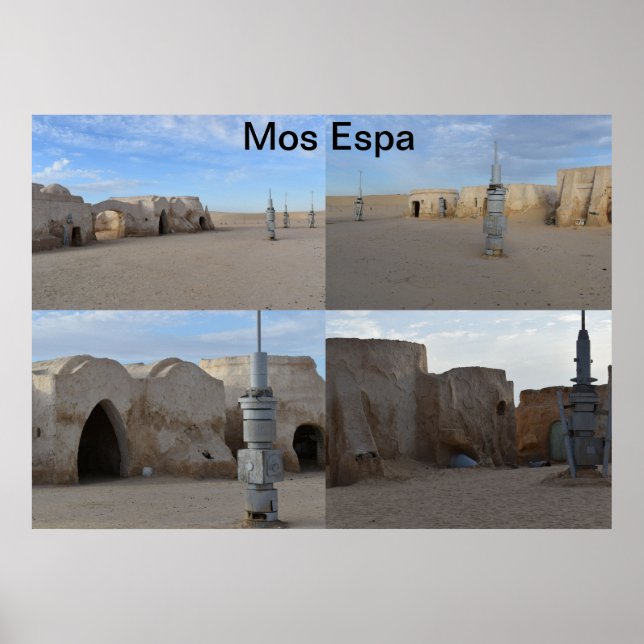 Poster Cartaz de Mos Espa no planeta Tatooine (Frente)