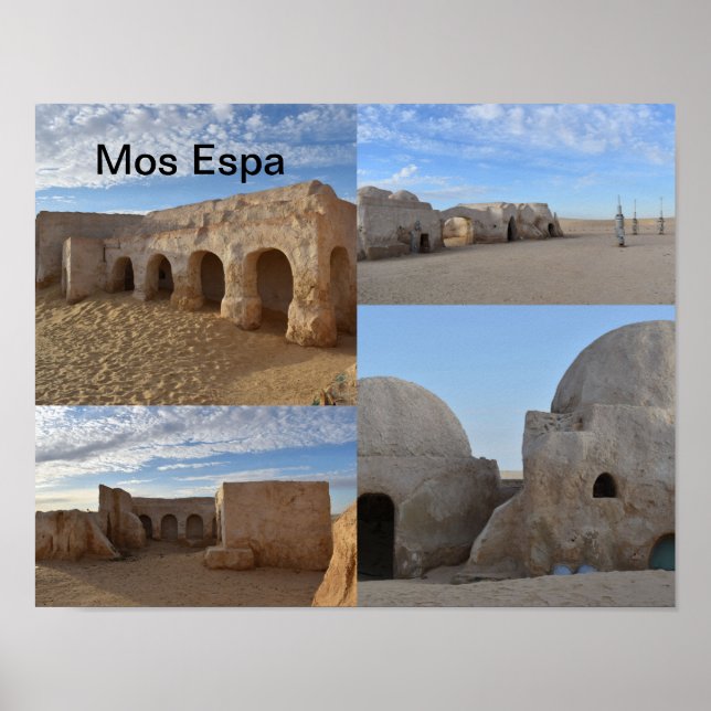 Poster Cartaz de Mos Espa no planeta Tatooine (Frente)