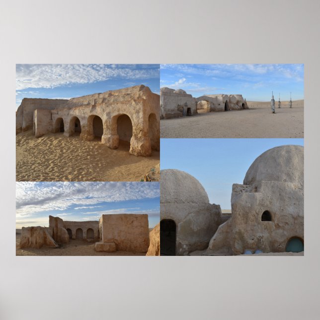 Poster Cartaz de Mos Espa no planeta Tatooine (Frente)