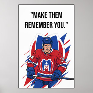 Poster Cartaz de Motivação de Hóquei Montreal Metros