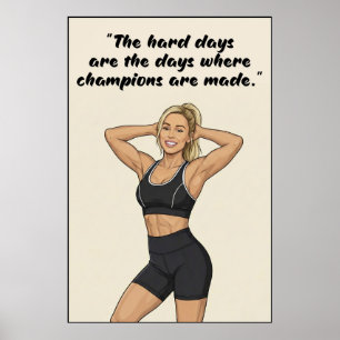 Poster Cartaz de Motivação para Fitness