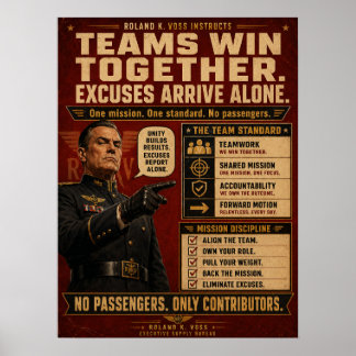Poster Cartaz de Motivação para Trabalho em Equipe | Rola