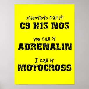 Pôster Cartaz de Moto Cross Adrenalina Bicicleta de Terra