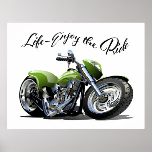Poster Cartaz de Motocicleta - Aproveite o Passeio