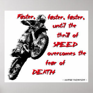 Pôster Cartaz de Motocross de Moto Off-Road Mais Rápido