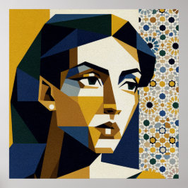 Poster Cartaz de Mulher ao Piano Art Deco Sala de Música