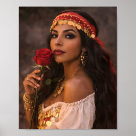 Poster cartaz de mulher cigana || arte de gitana