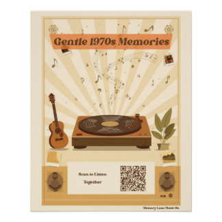 Pôster Cartaz de Música para Cuidados de Memória dos Anos