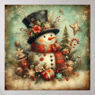 Poster Cartaz de Natal Antigo