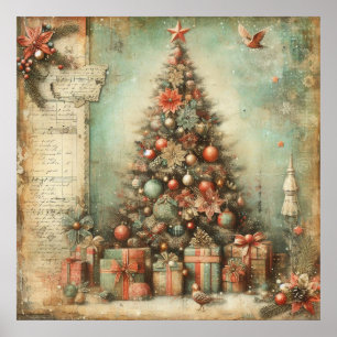 Poster Cartaz de Natal Antigo