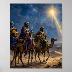 Poster Cartaz de Natal Cristão dos Homens Sábios