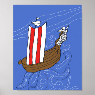 Poster Cartaz de Navio Dragão