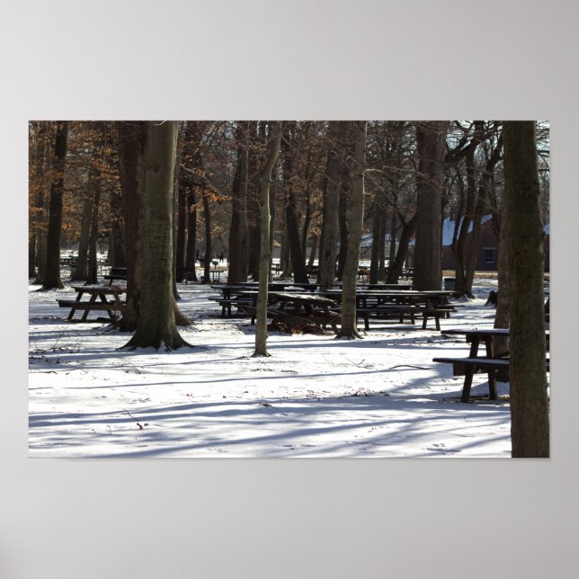 Poster Cartaz de Neve no Parque (Frente)