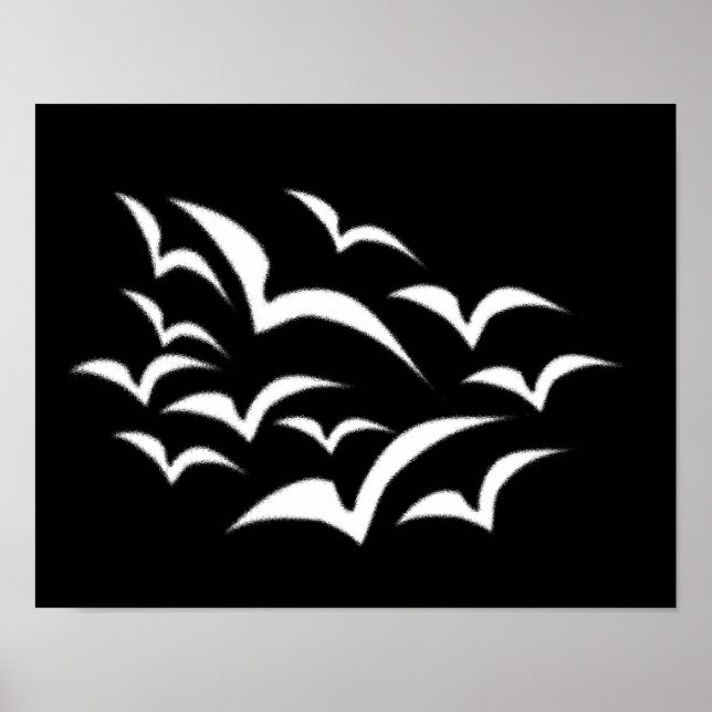 Poster Cartaz de Nuvem de Morcego Branco (Frente)