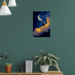 Poster Cartaz de Nuvens ao Luar 40x60 Arte de Parede Sonh