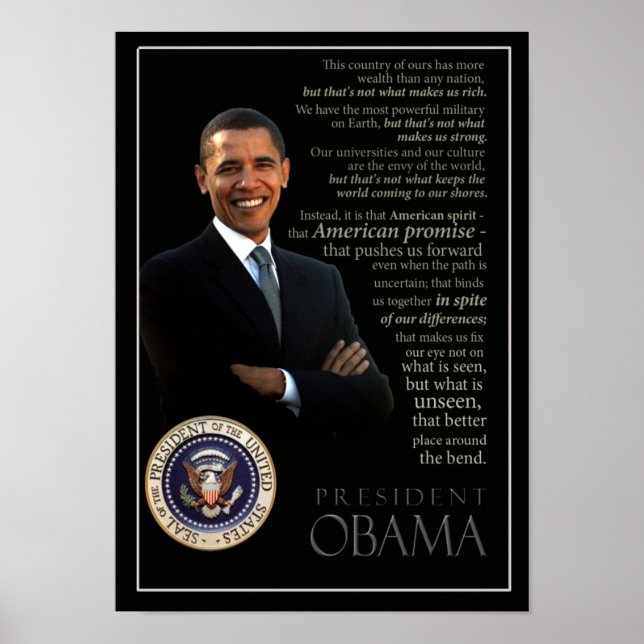 Poster cartaz de Obama (Frente)