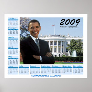 Poster Cartaz de Obama - Calendário Comemorativo de 2009