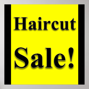 Poster Cartaz de Oferta de Corte de Cabelo Matte
