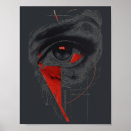 Poster Cartaz de Olho Abstrato Trash Polka