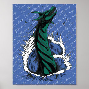 Poster Cartaz de Ondas do Oceano da Serpente Monstro do M