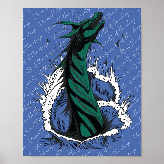 Poster Cartaz de Ondas do Oceano da Serpente Monstro do M (Frente)