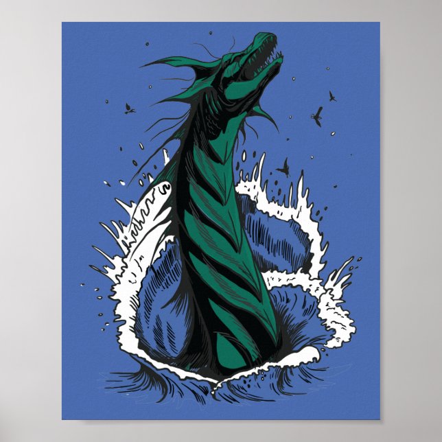 Poster Cartaz de Ondas do Oceano da Serpente Monstro do M (Frente)