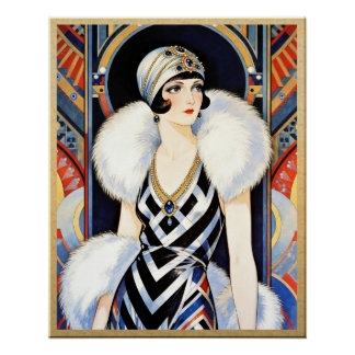 Pôster Cartaz de Opulência Art Déco