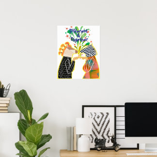 Poster Cartaz de Orgulho Diferente & Juntos – Arte de Uni