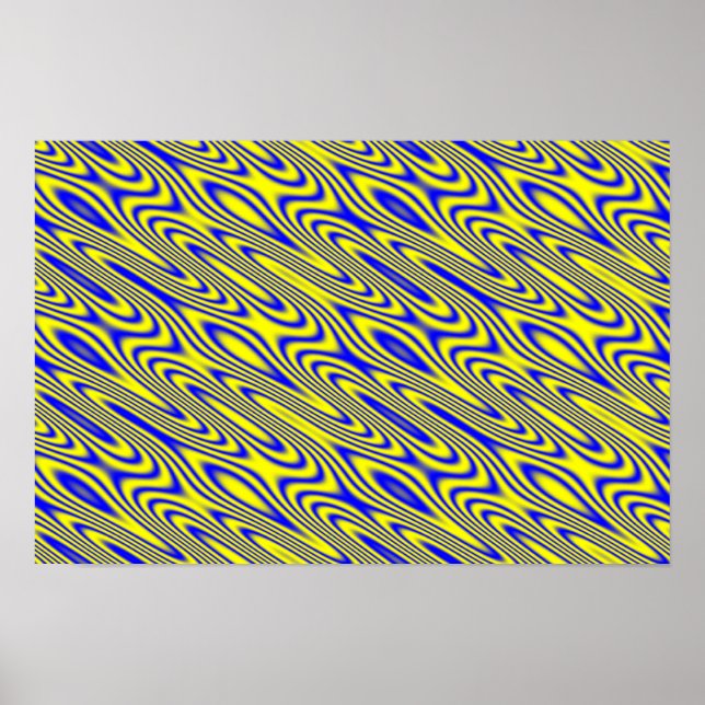 Poster Cartaz de Padrão Abstrato Redemoinhos de Lápis Laz (Frente)