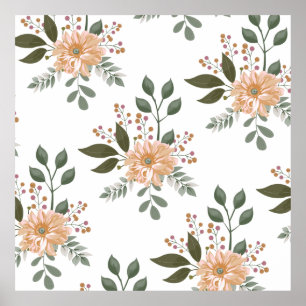 Poster Cartaz de Padrão Floral
