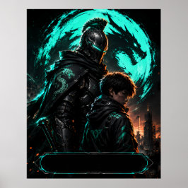 Poster Cartaz de Pai e Filho Cyberpunk