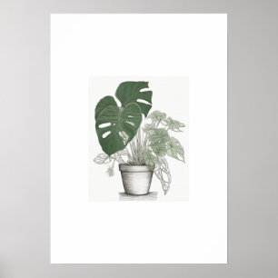 Poster Cartaz de Pais de Plantas Botânicas para Jardim In