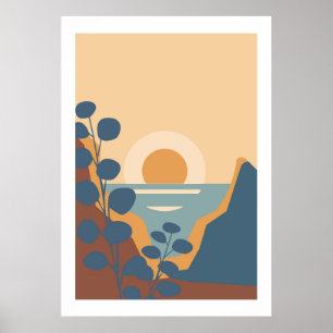 Poster Cartaz de paisagem colorida