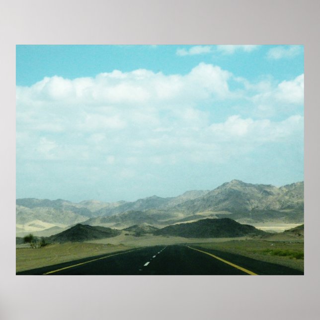 Pôster Cartaz de Paisagem da Estrada Aberta (Frente)