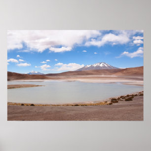 Poster Cartaz de paisagem do lago no Altiplano