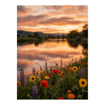 Cartaz de Paisagem do Rio ao Pôr do Sol
