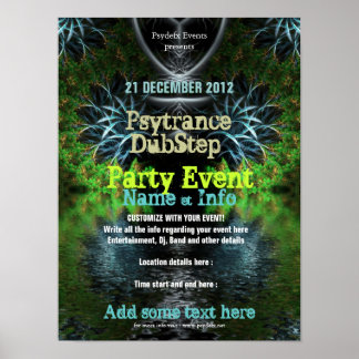 Poster Cartaz de Panfleto de Evento de Jardim Fractal
